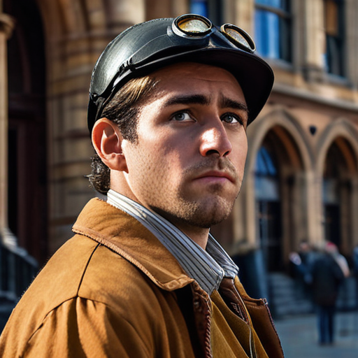 Brian, a burly young man dressed in mining attire, stands boldly at the front of the town hall, his determined gaze meeting the worried eyes of the townsfolk.